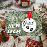 Custom Dog Name Ceramic Ornament