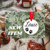 Custom Dog Name Ceramic Ornament